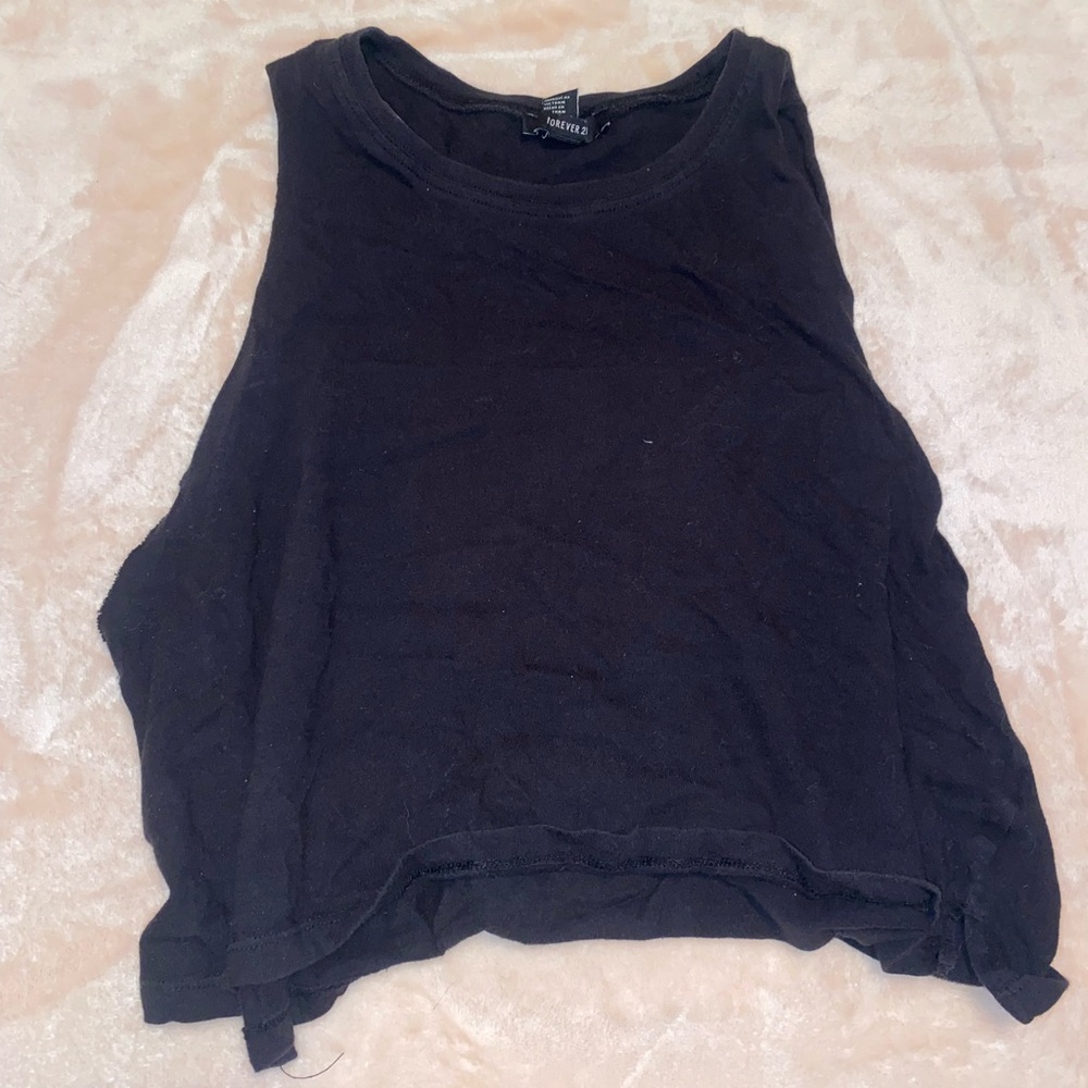 Forever 21 Black Tank Loose Fit Small